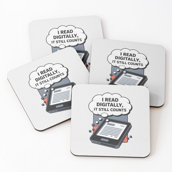 Item preview, I Read Digitally It Still Counts Funny E-Reader Enthusiast Art designed and sold by SplashTastic.