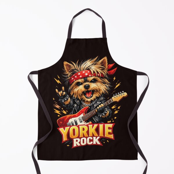 Item preview, Yorkie Rock – Rockowy Yorkshire Terrier z Gitarą | Funny Dog Rock Art designed and sold by FrameFlow.