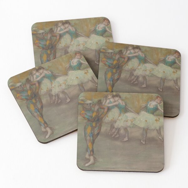 Item preview, Harlequin Dance by Edgar Degas: Ballet Rehearsal Fine Art Poster designed and sold by artofuniverse.