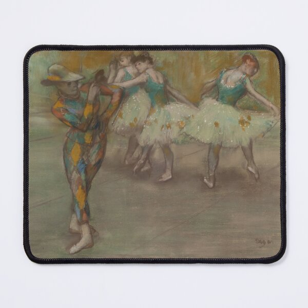 Item preview, Harlequin Dance by Edgar Degas: Ballet Rehearsal Fine Art Poster designed and sold by artofuniverse.