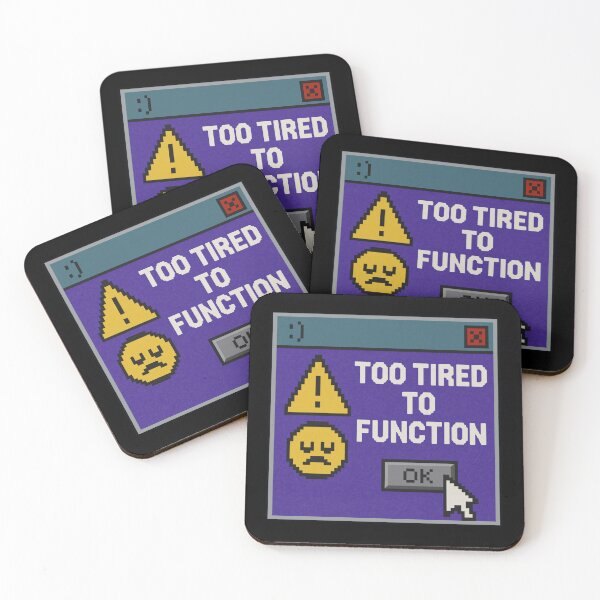 Item preview, Too Tired To Function – Retro Pixel Exhausted Internet Humor designed and sold by Mad Factory Designs.