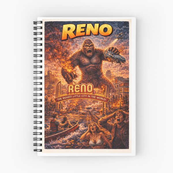 Item preview, Giant Ape Takes Over Reno, NV designed and sold by PIXEL POP DESIGNS - Beyond the Norm!.