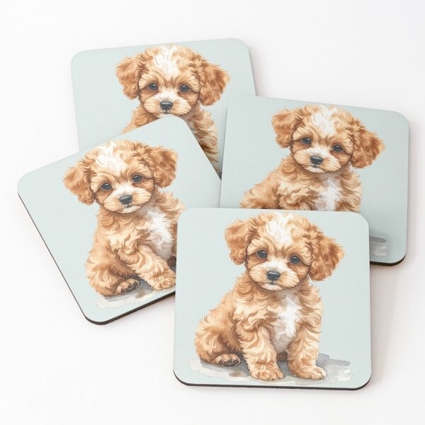 Item preview, Light brown toy poodle puppy with a white spot on its head designed and sold by LiskoDesign.