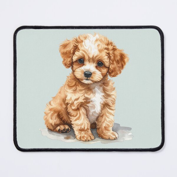 Item preview, Light brown toy poodle puppy with a white spot on its head designed and sold by LiskoDesign.