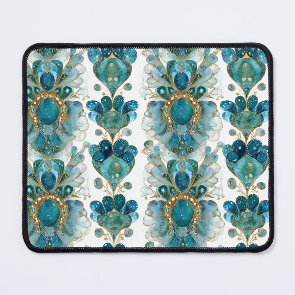 Item preview, Teal & Gold Reverie – Art Nouveau Watercolor Patterns (Klimt-Inspired) designed and sold by Ewa Miller.