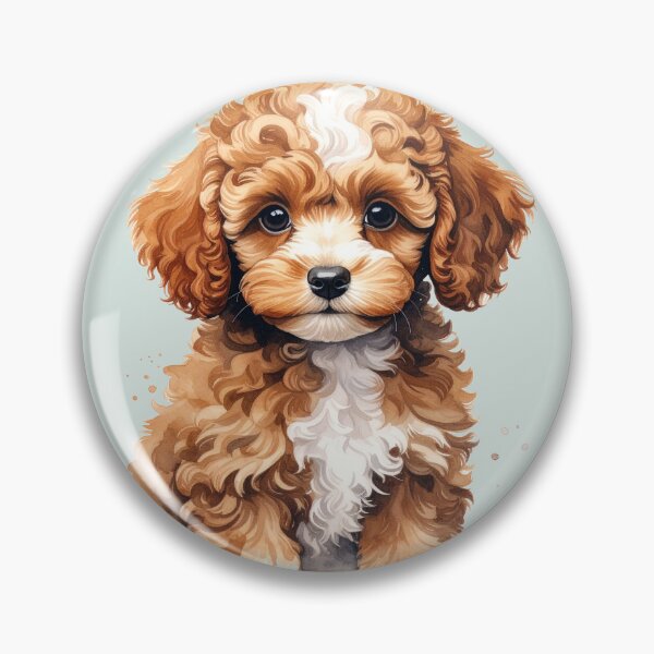 Item preview, Medium brown toy poodle puppy with a white spot on its head designed and sold by LiskoDesign.
