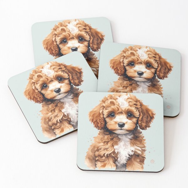Item preview, Medium brown toy poodle puppy with a white spot on its head designed and sold by LiskoDesign.