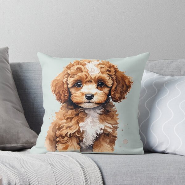 Item preview, Medium brown toy poodle puppy with a white spot on its head designed and sold by LiskoDesign.