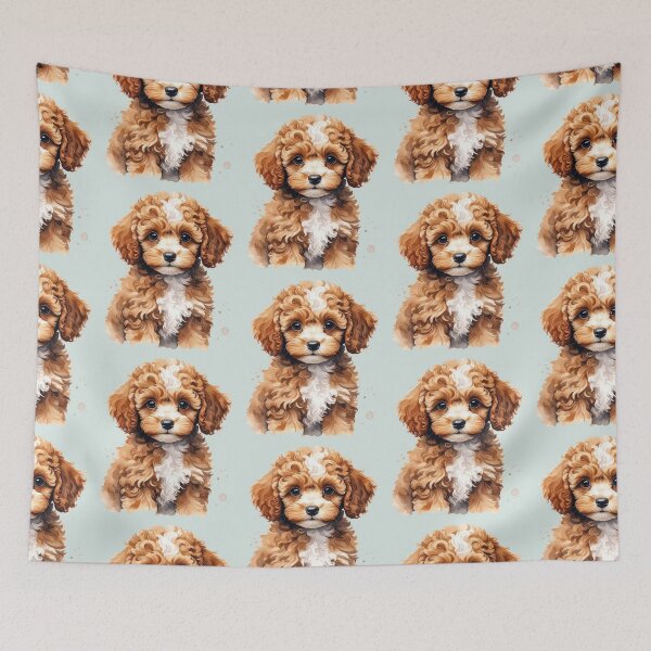 Item preview, Medium brown toy poodle puppy with a white spot on its head designed and sold by LiskoDesign.