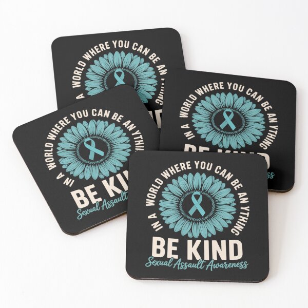Item preview, Be Kind Sexual Assault Awareness Sunflower Teal Ribbon designed and sold by SyncSusscess.