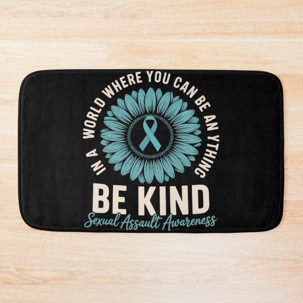 Item preview, Be Kind Sexual Assault Awareness Sunflower Teal Ribbon designed and sold by SyncSusscess.