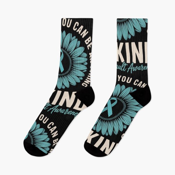 Item preview, Be Kind Sexual Assault Awareness Sunflower Teal Ribbon designed and sold by SyncSusscess.