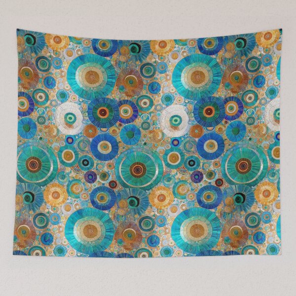Item preview, Teal & Gold Reverie – Art Nouveau Watercolor Patterns (Klimt-Inspired) designed and sold by Ewa Miller.