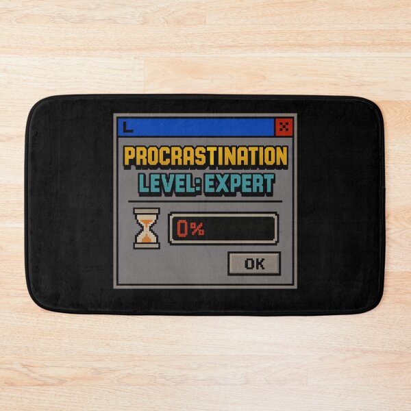Item preview, Procrastination Level: Expert – Retro Internet Humor Productivity Fail designed and sold by Mad Factory Designs.