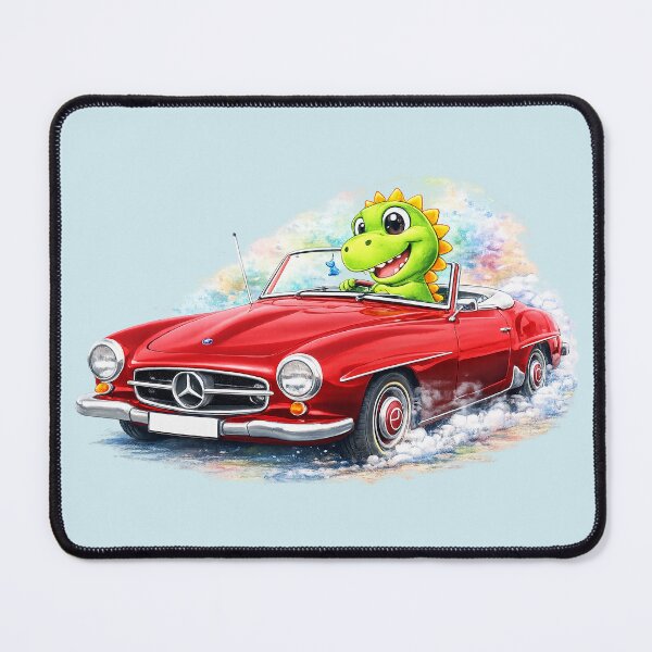 Item preview, Dragon funny red car racer kids animation art designed and sold by Natart1004.