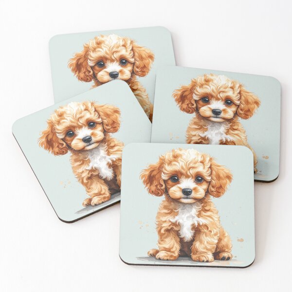 Item preview, Small toy poodle puppy with a white spot on its head designed and sold by LiskoDesign.