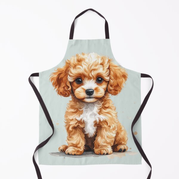 Item preview, Small toy poodle puppy with a white spot on its head designed and sold by LiskoDesign.