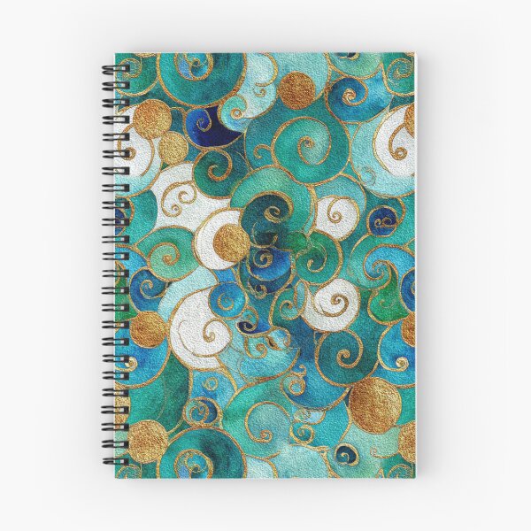 Item preview, Teal & Gold Reverie – Art Nouveau Watercolor Patterns (Klimt-Inspired) designed and sold by Ewa Miller.