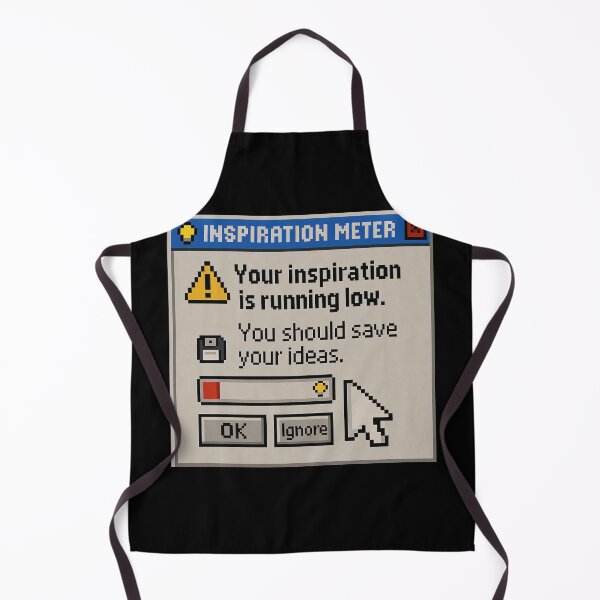 Item preview, Running on Low Inspiration – Retro Internet Humor Creative Burnout Design designed and sold by Mad Factory Designs.
