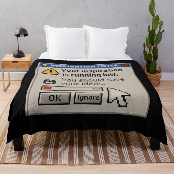 Item preview, Running on Low Inspiration – Retro Internet Humor Creative Burnout Design designed and sold by Mad Factory Designs.