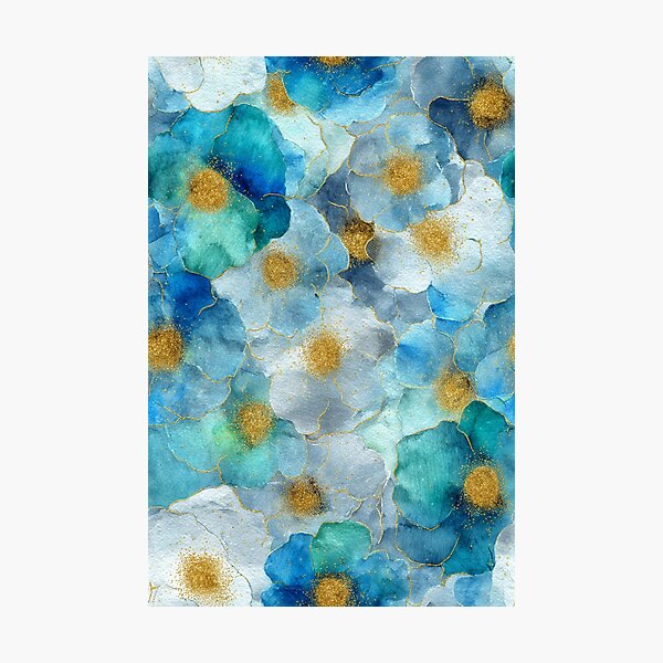 Item preview, Teal & Gold Reverie – Art Nouveau Watercolor Patterns (Klimt-Inspired) designed and sold by Ewa Miller.