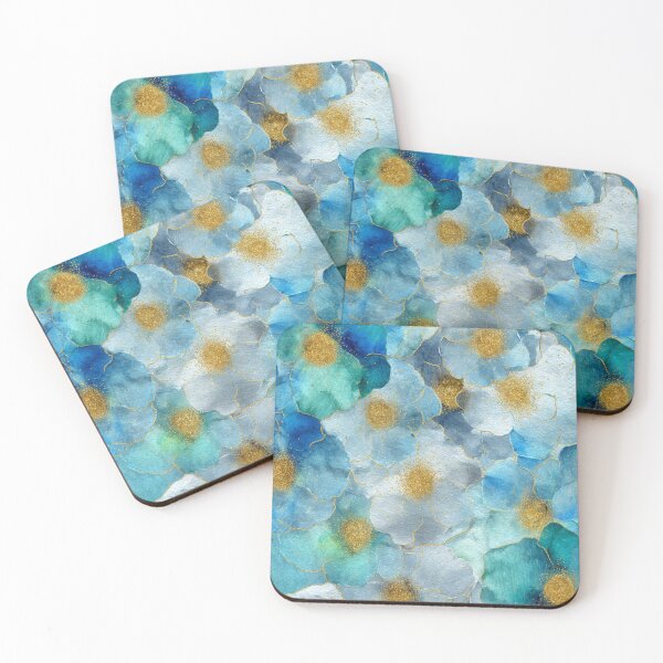 Item preview, Teal & Gold Reverie – Art Nouveau Watercolor Patterns (Klimt-Inspired) designed and sold by Ewa Miller.