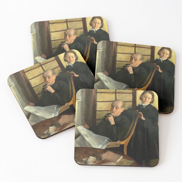 Item preview, Henri Degas and His Niece Lucie Degas by Edgar Degas: Intimate Interior Portrait designed and sold by artofuniverse.