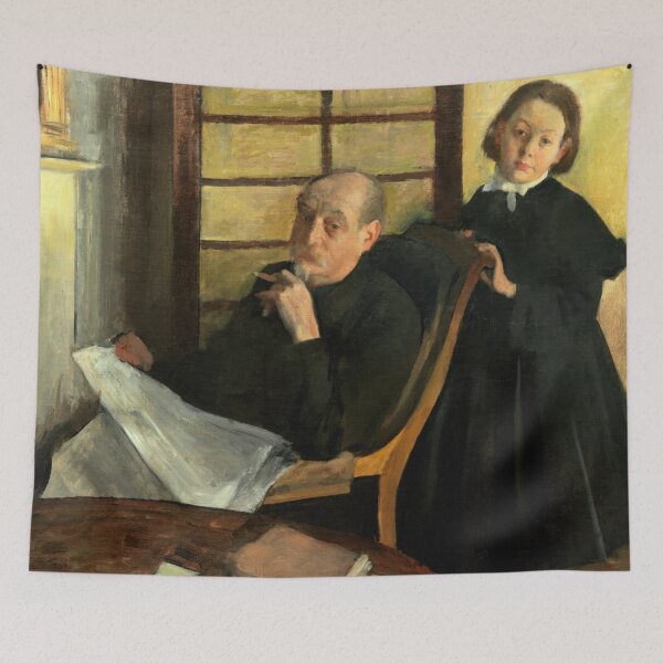 Item preview, Henri Degas and His Niece Lucie Degas by Edgar Degas: Intimate Interior Portrait designed and sold by artofuniverse.