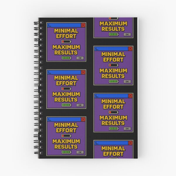Item preview, Minimal Effort, Maximum Results – Retro Internet Humor Productivity Design designed and sold by Mad Factory Designs.