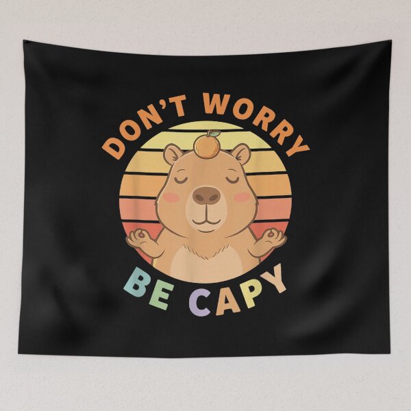 Item preview, Capybara Dont Worry Be Capy Art for Men Women Kids , Capybara Gift Lover  designed and sold by DZIRI NAJAT.