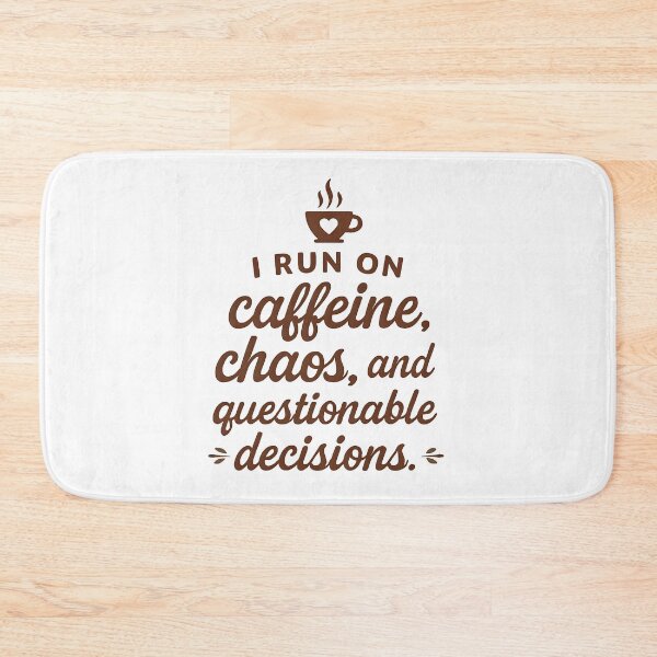 Item preview, Coffee Humor Graphic Design with Caffeine Chaos Quote designed and sold by PandaTShirtShop.