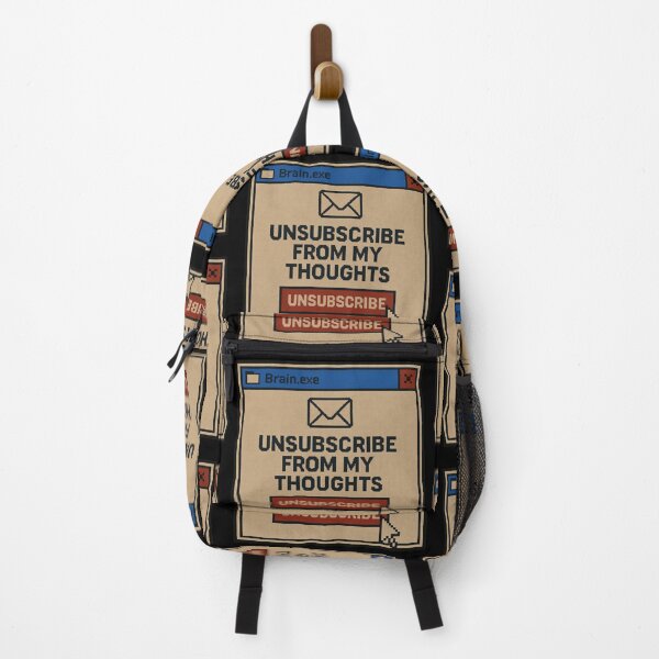 Item preview, Unsubscribe From My Thoughts – Retro Internet Humor Mental Overload Design designed and sold by Mad Factory Designs.
