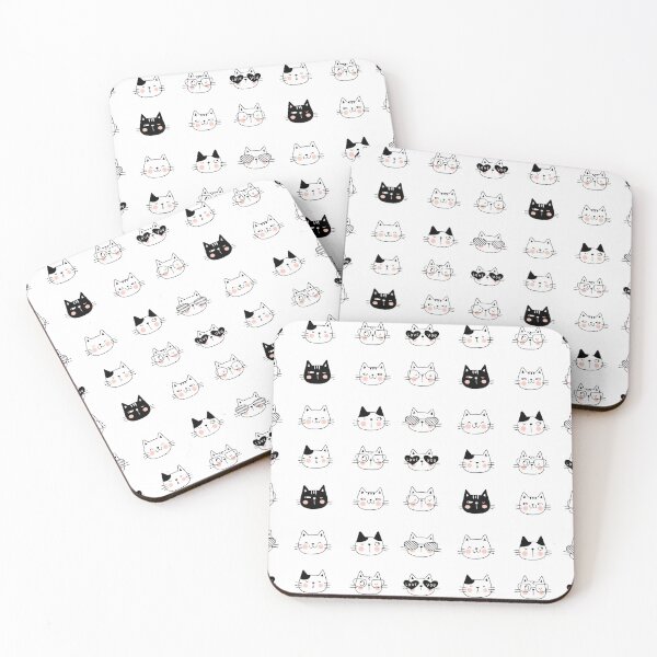 Item preview, Pac 9 Stickers Moody Kitties & Cool Glasses cute Kawaii Design Patterns  designed and sold by bartink.co.