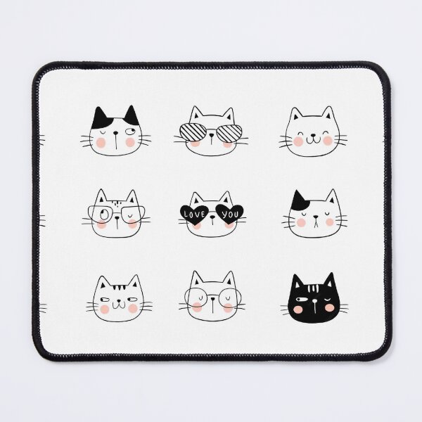 Item preview, Pac 9 Stickers Moody Kitties & Cool Glasses cute Kawaii Design Patterns designed and sold by bartink.co.