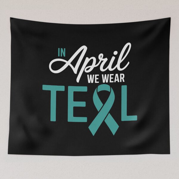 Item preview, April National Sexual Assault Awareness Teal Ribbon designed and sold by SyncSusscess.