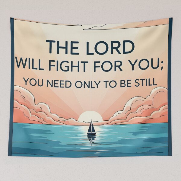 Item preview, Serene Bible Verse Ocean Sunset Christian Wall Art. designed and sold by loveandlightrb.