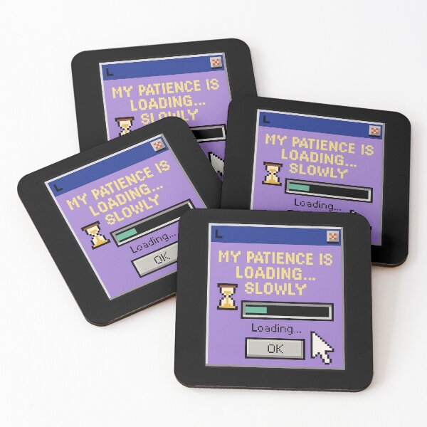 Item preview, My Patience Is Loading… Slowly – Retro Internet Humor Buffering Design designed and sold by Mad Factory Designs.