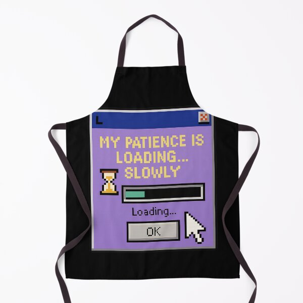 Artikelvorschau, My Patience Is Loading… Slowly – Retro Internet Humor Geduld Design entworfen und verkauft von Mad Factory Designs.