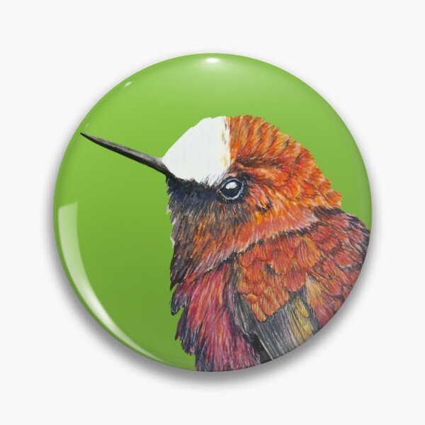 Item preview, Snowcap humingbird hand painted nature art designed and sold by art-elodie-g.