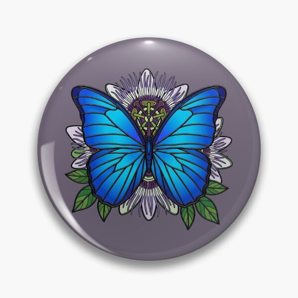 Item preview, Symmetrical Blue Morpho Butterfly Art designed and sold by BirdsnStuff.