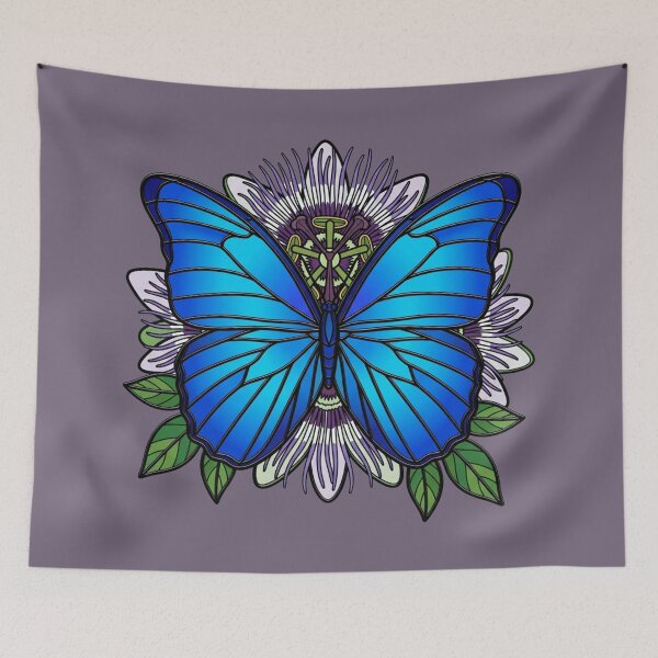 Item preview, Symmetrical Blue Morpho Butterfly Art designed and sold by BirdsnStuff.