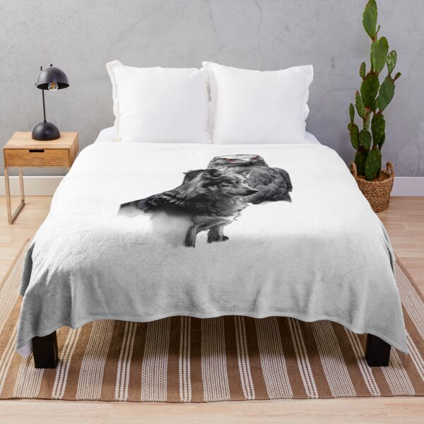 Item preview, Majestic Wolf and Hawk Spirit Animal Art  designed and sold by Crown & Claw.