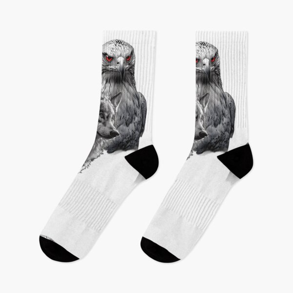 Item preview, Majestic Wolf and Hawk Spirit Animal Art  designed and sold by Crown & Claw.