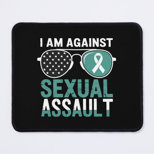 Item preview, Against sexual assault, teal ribbon, sunglasses designed and sold by SyncSusscess.