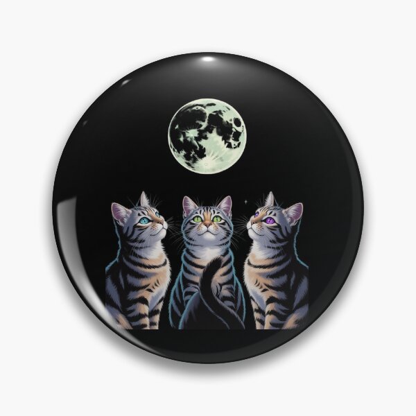 Item preview, Three Cat Moon 3 Wolfs Cute Kitten  designed and sold by angolinnArt.