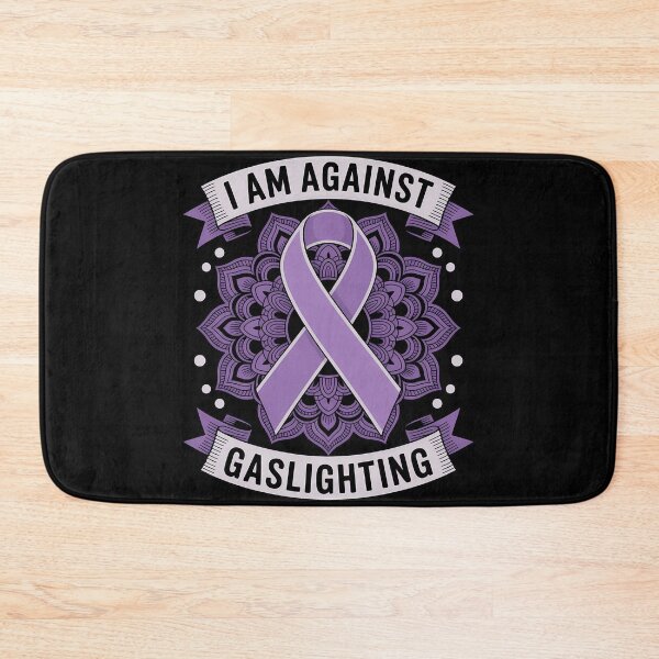 Item preview, Against gaslighting, Mandala, purple ribbon designed and sold by SyncSusscess.