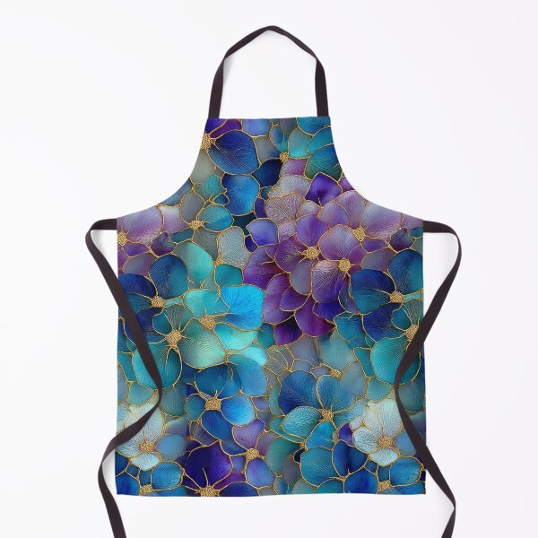 Item preview, Midnight Teal Aura: Golden Gilded Blooms designed and sold by Ewa Miller.