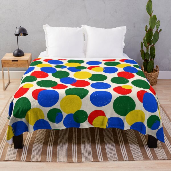 Item preview, Retro Primary Colors Organic Block Print Polka Dots designed and sold by Prismatect.