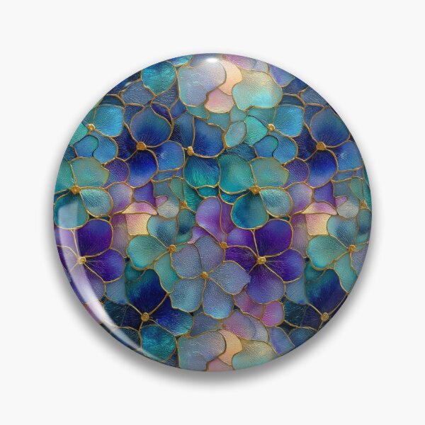 Item preview, Midnight Teal Aura: Golden Gilded Blooms designed and sold by Ewa Miller.