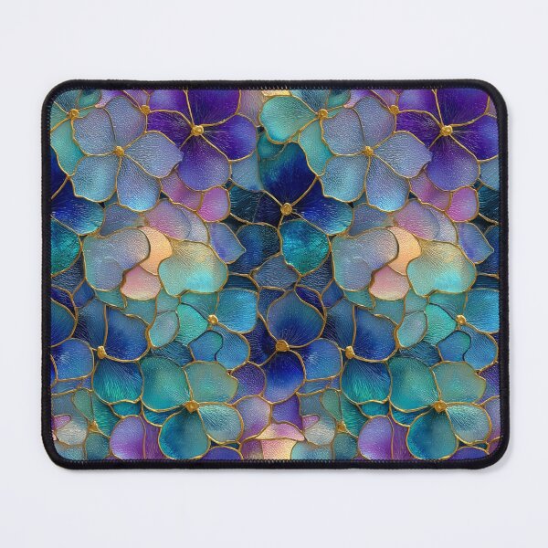 Item preview, Midnight Teal Aura: Golden Gilded Blooms designed and sold by Ewa Miller.